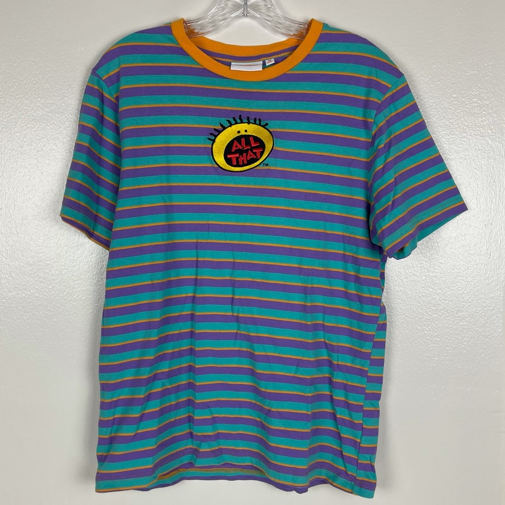 All That Embroidered Striped Crewneck Tee